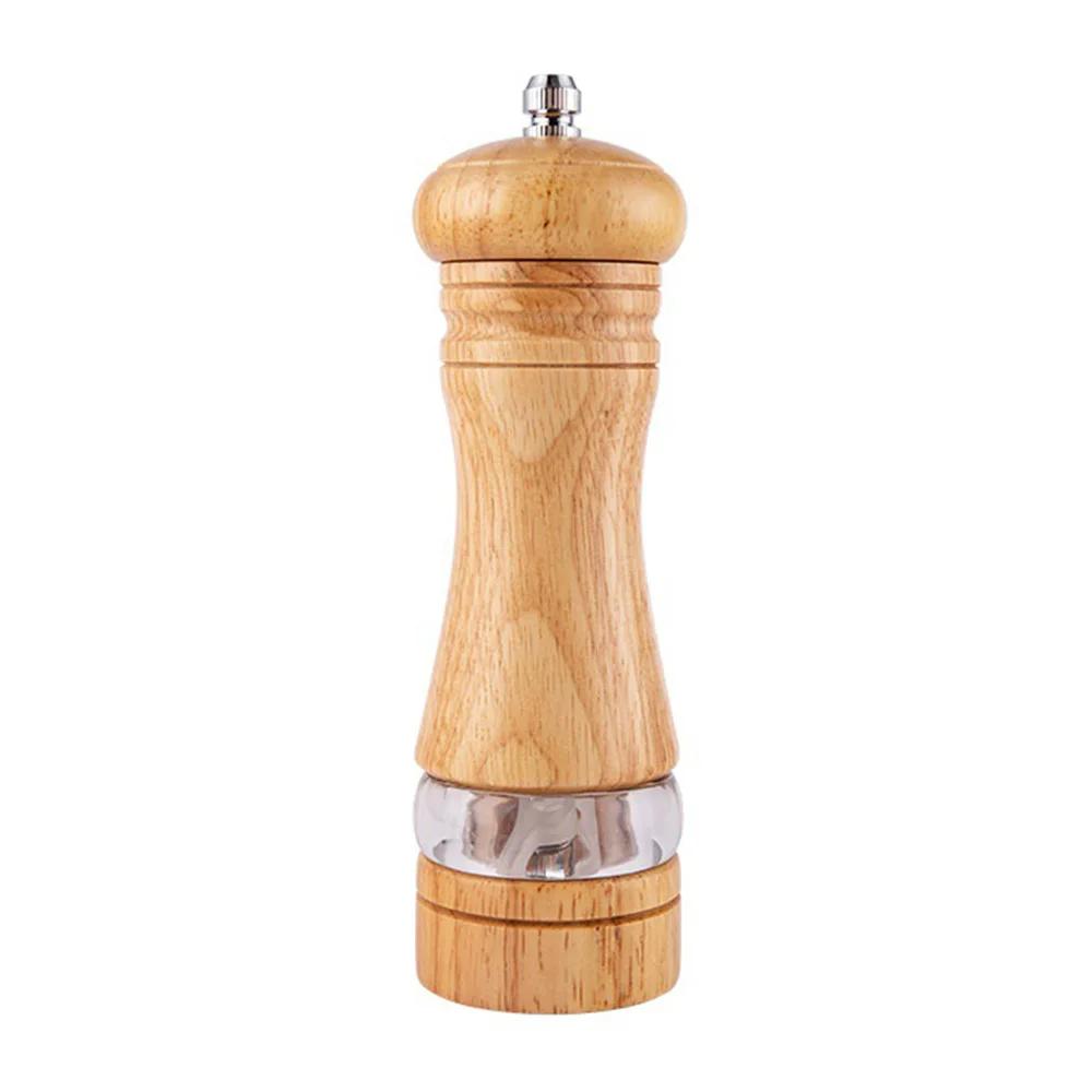 6 Inches Salt and Pepper Grinder Sets Mill Ground Seasoning Bottle Ceramic Core Solid Wood Kitchen Supply