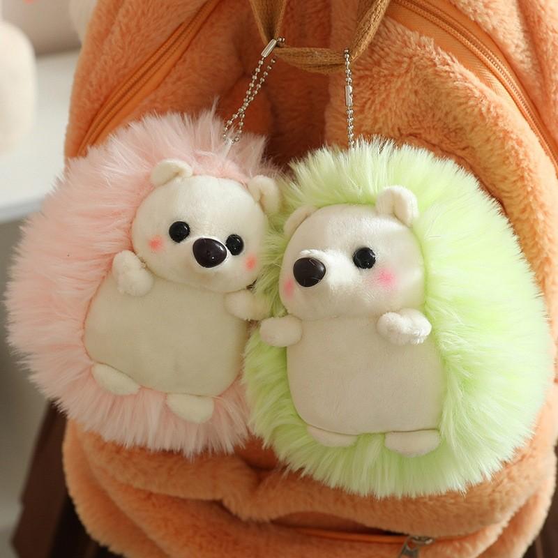 Plush Hedgehog Toy Cartoon Stuffed Doll Bedroom Decoration Keychain Kids Gift