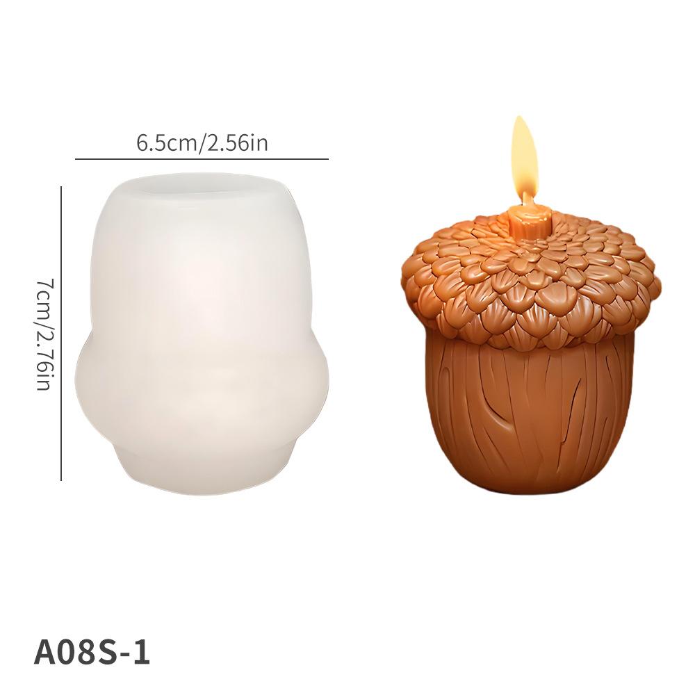 3D Pine Cone Silicone Candle Mold DIY Christmas Pinecone Aromatherapy Plaster Candle Making Mold Acorn Cone Handmade Home Decor