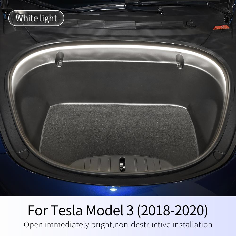 2.4M LED Car Front Trunk Light Strip Easy Tall Modified Lighting for Tesla Model 3 Y Waterproof Neon Lamp Front Trunk LED