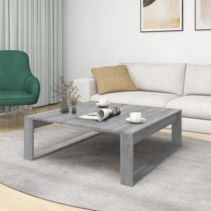 VidaXL Coffee Table Sonoma Grey 100x100x35 Cm Engineered Wood 816000