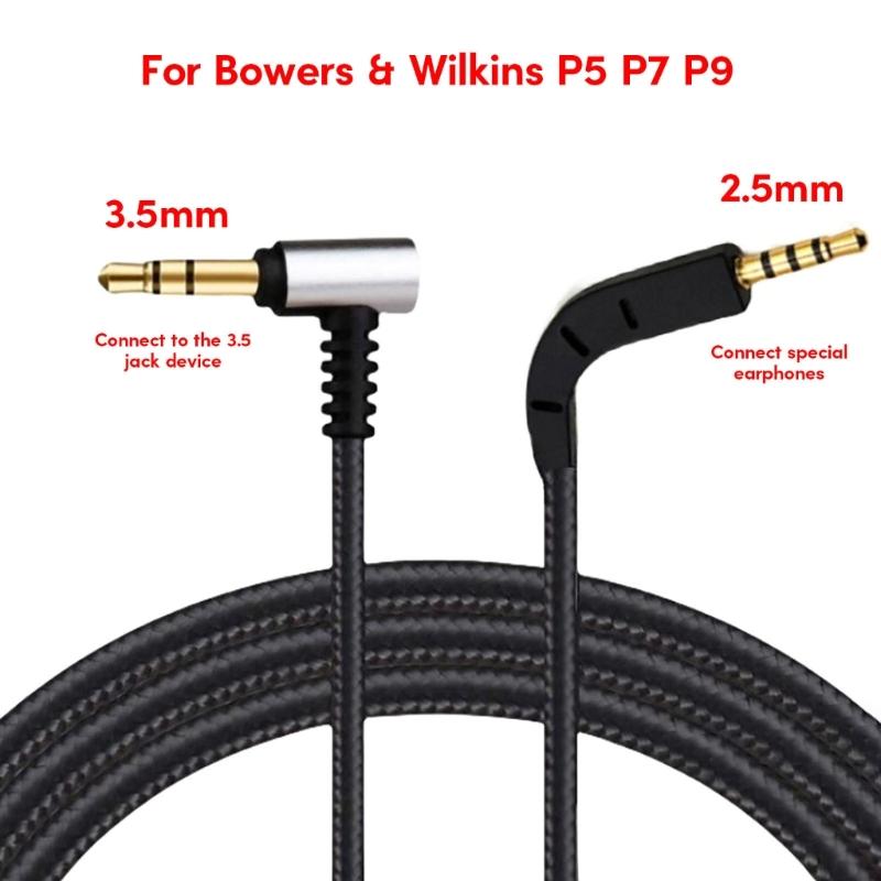 Gaming Headset Cable Replacement 3.5mm to 2.5mm Jacks Audios Cable for Bowers P7 Headphone Audios Cord Wire