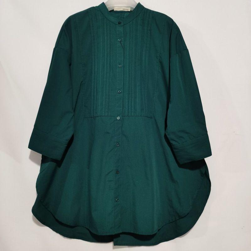 Export Japanese Tail Goods Stand-up Collar 3/4 Sleeve Back Slit Open Plus Size Shirt Women's Stylish Niche Style Lazy Spring