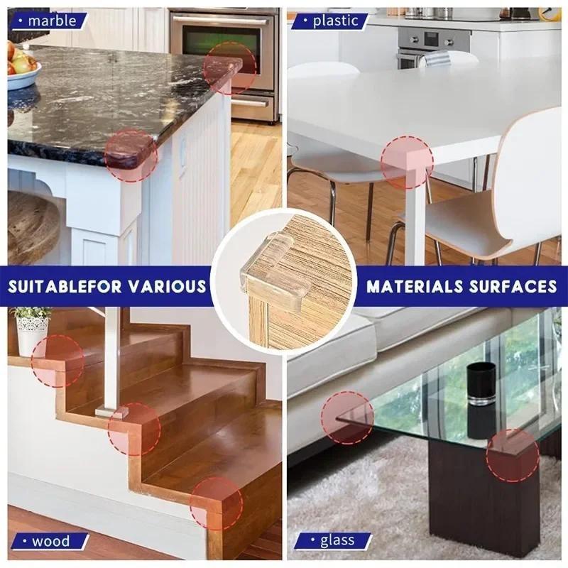 50Pcs Anti Collision Angle Transparent PVC Pad for Window Child Safety Corner Guard Baby Collision Proof Protector Table Corner