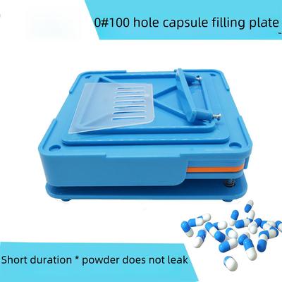 Manuelle Kapselfüllplatte mit 100 Löchern für Kapseln der Größe 0