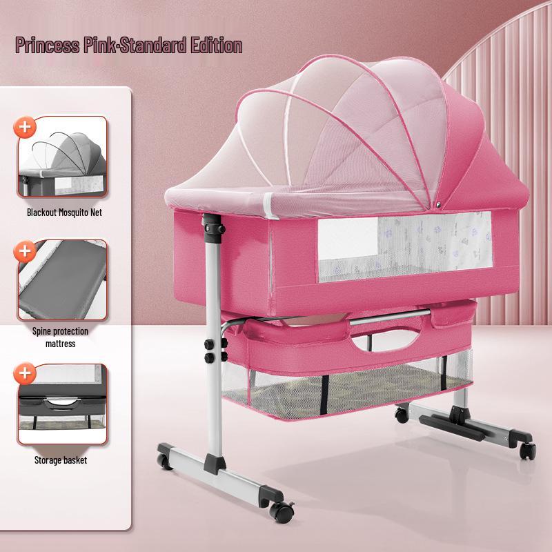 Multifunktionales faltbares Babybett: Schaukelwiege für Neugeborene & Säuglinge (0-2 Jahre)