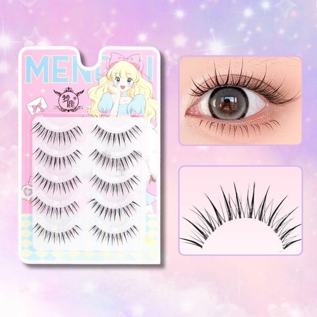 Bonnie Wisp - Natural Wispy False Eyelashes W-56 - Black - One Size