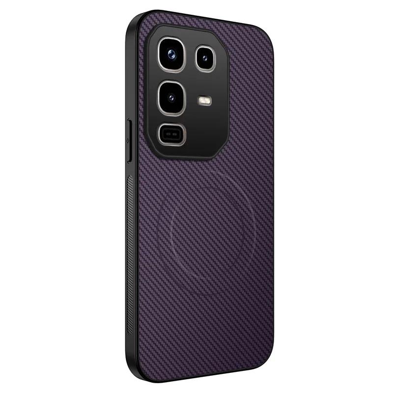 Carbon Fiber Pattern Silicone Phone Case For Infinix 50S Note 50 Pro Plus 50X 5G 4G Magnetic Wireless Charging Soft Cover Cases