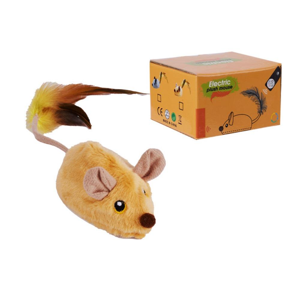 

Plush Mouse Moving Cat Toys Interactive Mice Electronic Moving Toy Cat Gifts сірий
