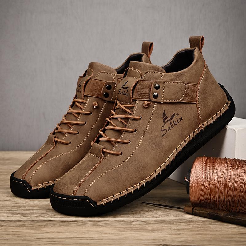 Men's High-top Casual Shoes Handmade Sneakers Casual Shoes Plus Size 39-48