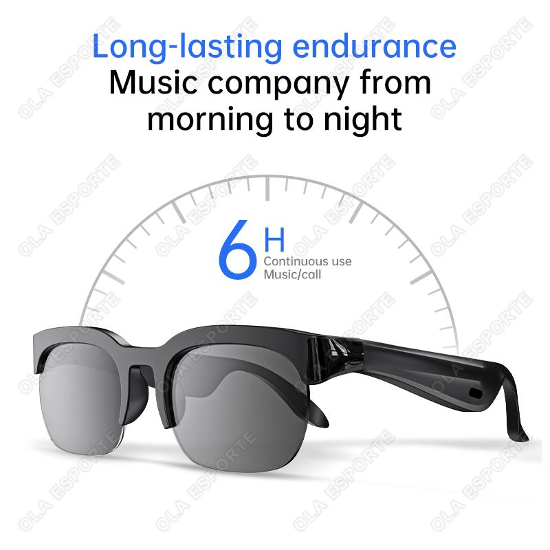 Sunscreen Smart Glasses AI Translation TF Card Bluetooth Conversation Recording Listening Music Smart Sunglasses Men Women HT30
