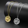 Classic Tetragrammaton Pentacle Necklace Stainless Steel Magical God Name Pentagram Necklaces Protection Amulet Jewelry