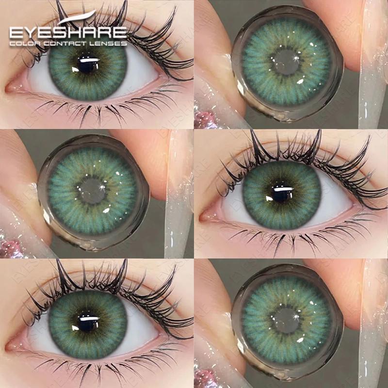 Eyeshare 1 Pair Holland Yearly Contact Lenses Blue Colored Eye Contacts Natural Gray Pupils For Men