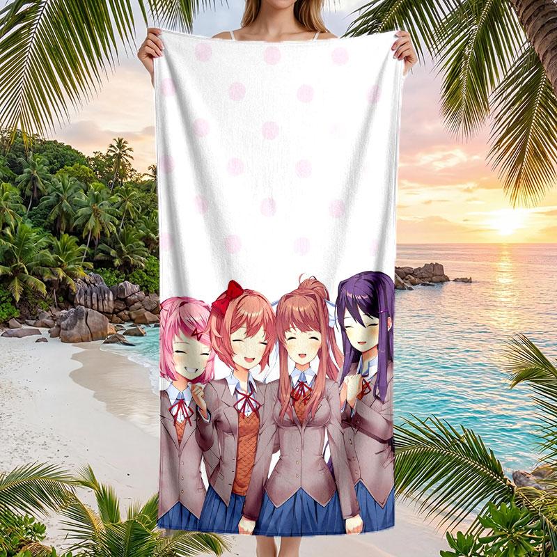 Large Beach Towel Quick Dry Absorbent Towel For Beach IndoorDoki Doki Literature Club