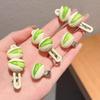 Adorable Pistachio Hair Clip for Kids - Cute Bangs and Broken Hair Fix