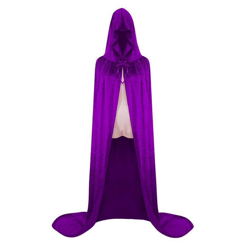 Halloween Cloak Reaper Vampire Witch Cloaks Hooded Adult Boys Girls Cape Masquerade Stage Performance Costume Mardi Gras Set