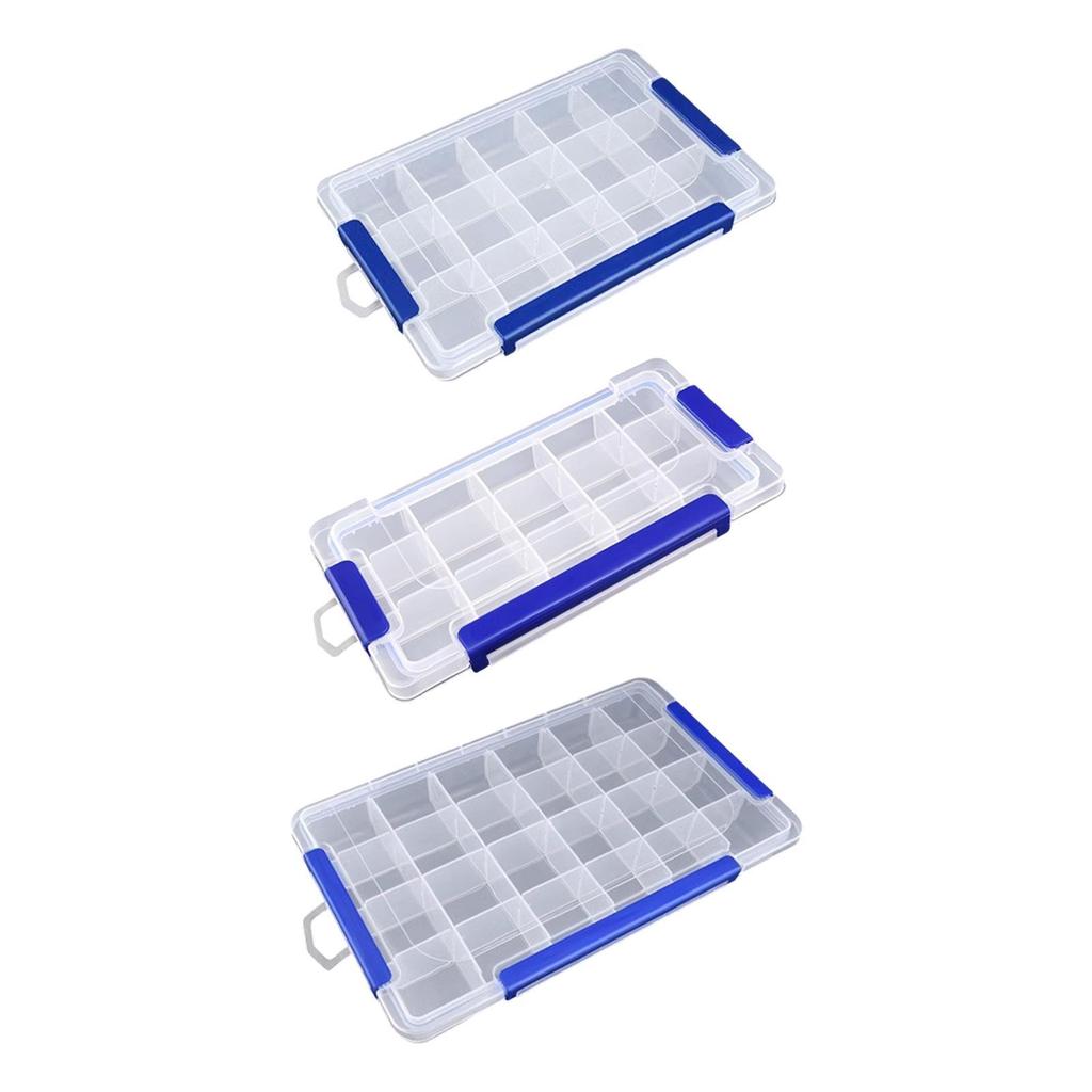 Clear Organizer Box Multipurpose Portable Container for Nail Art DIY Screws Beads Jewelry Storage Box Fishing Tackles Dustproof