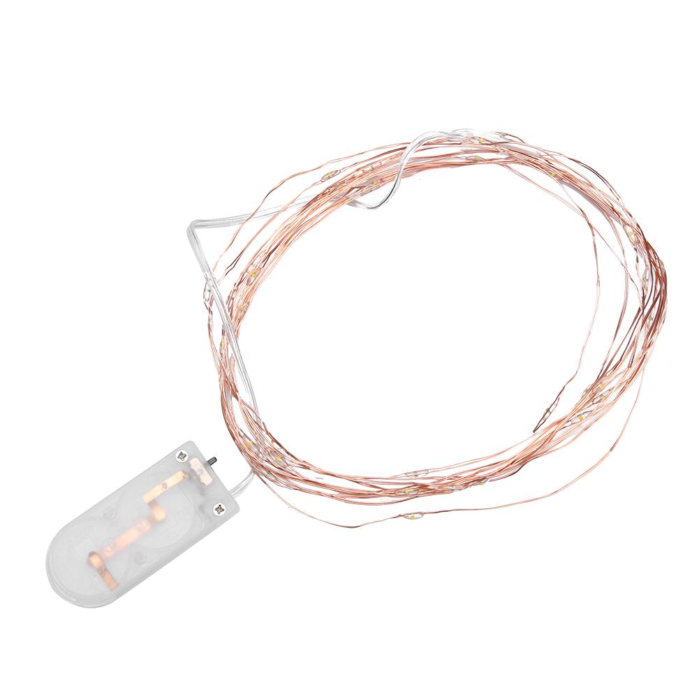 6m 60LEDs Copper Wire Battery Powered String Fairy Light Xmas Wedding Lamp  Decoration