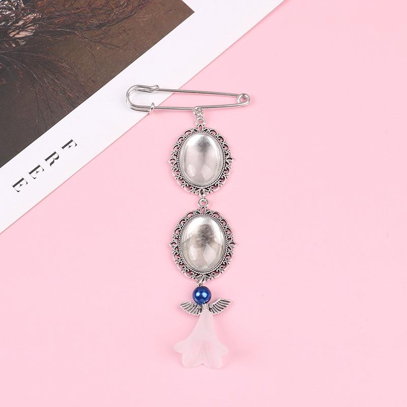 Wedding Bouquet Photo Charm Diy Pin Brooch Lacy Frame Charm Oval Picture Frame