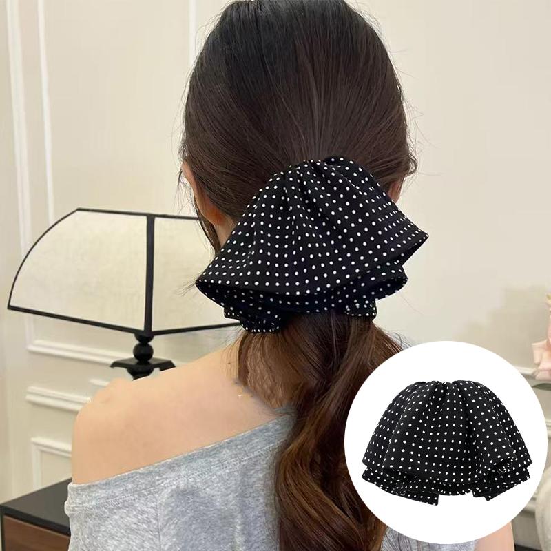 Punkte Schleife Clip Modischer Hinterkopf Dutt Pferdeschwanz Clip Haarschmuck