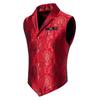 Men's Paisley Victorian Vest Steampunk Waistcoat Slim Fit Fitted Collar Formal Casual Retro Elegant Custom