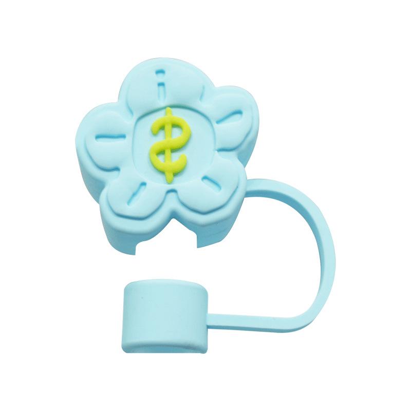 Flower Straw Stopper Flower Shape Drinking Straw Tips Lids Straw Caps Protector Dust Proof Plugs Drinking Supplies