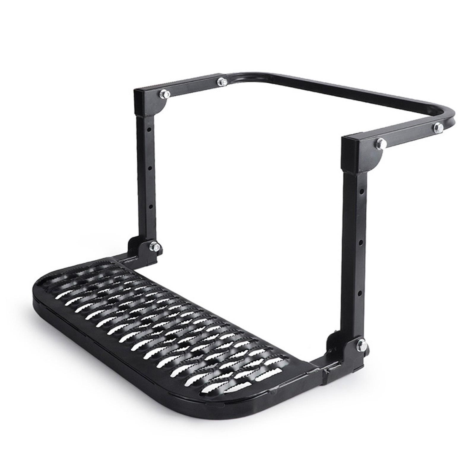 Car Protable Folding Stairs Tyre Mount Steps Ladder Heavy Duty For Camper Truck SUV RV MPV Universal Adjustable Wheel Tire Steps чёрный