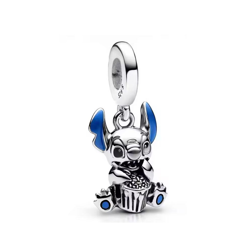 Nuovo Pendente Elefante in Argento 925 Accessori Gioielli Fai da Te Adatto per Bracciale Europeo Palloncino Cane Rana Orso Macchina Cane Topo