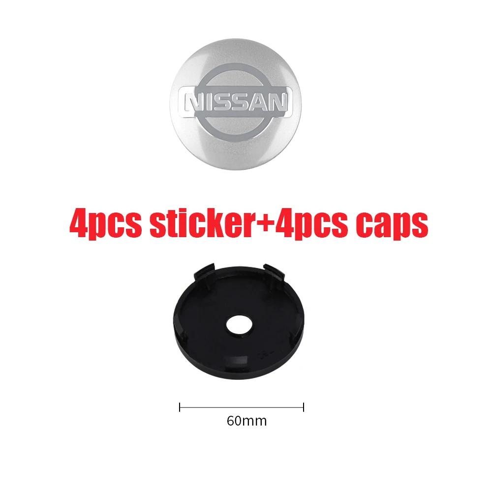 4Pcs 54/60mm Original Car Wheel Hub Center Caps Rim Cover Nissan X-trail T32 Patrol Altima Sentra Kicks Qashqai J10 J11