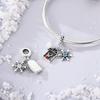 Merry Christmas 925 Silver Bell Snowman Christmas Tree Old Man Charm Fit DIY Bracelet Necklace Seasonal Holiday Gifts
