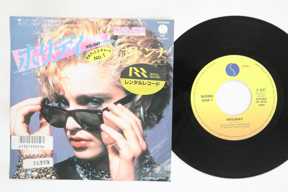 

7inch Record MADONNA Holiday I Know It P1831 SIRE 1984 Japan Pop Used