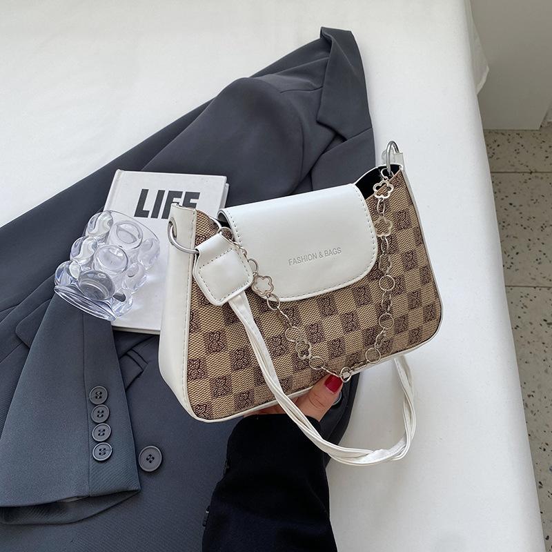 Chain Bag Women's Texture Shoulder Bag Embossed Crossbody Small Square Bag Fashion Simple Underarm Bag