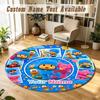 Round Rug Custom NamePocoyó Pattern Non Slip Carpet Home Floor Decor