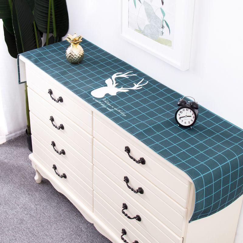 

Скандинавский стиль Ins Тумба под ТВ Скатерть Ткань Боковой шкаф Чехол для обувницы Ткань Ящик Прямоугольный Водонепроницаемый Пылезащитный Настольная дорожка Gingham deer head 30*100 (splash-proof)