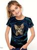 Kids Clothes Girls Boys Casual Tops Colorful Animal Cat 3D Printing Child T-Shirt Summer Children Fashion Short Sleeve Clothing