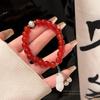 Red Beaded Natural Stone Bracelet: Chinese-Inspired, Medieval-Style, Versatile and Elegant