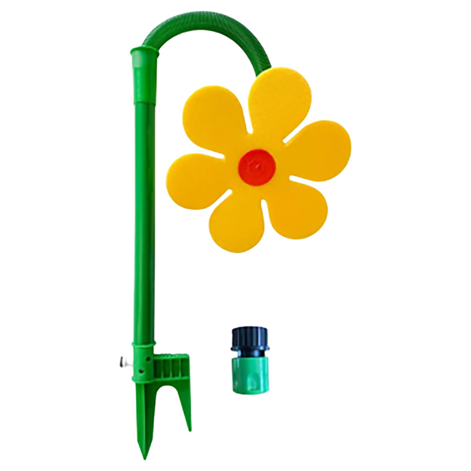 

Daisy Sprinkler Easy Installation 360Degree Rotatable Flower Sprinklers for Yard Watering Kids Pets Playing Out Activities жёлтый