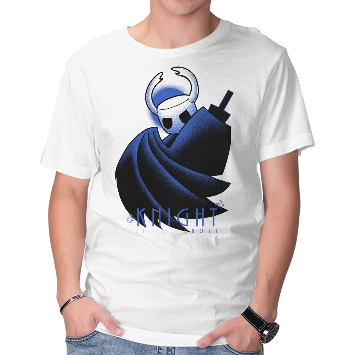 Unisex Crew Neck T-Shirt The Little Ghost Graphic Short Sleeve Casual Tee XS