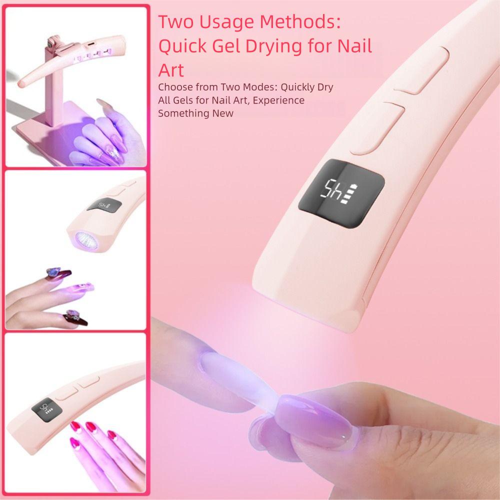 USB Nail Dryer Light 2 Modes Gel Polish Dryer Versatile Mini UV Curing Light  DIY Nail Gel