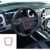 Steering Wheel Moulding Cover Trim Frame for Ford F150 2009-2014 Red Accessories