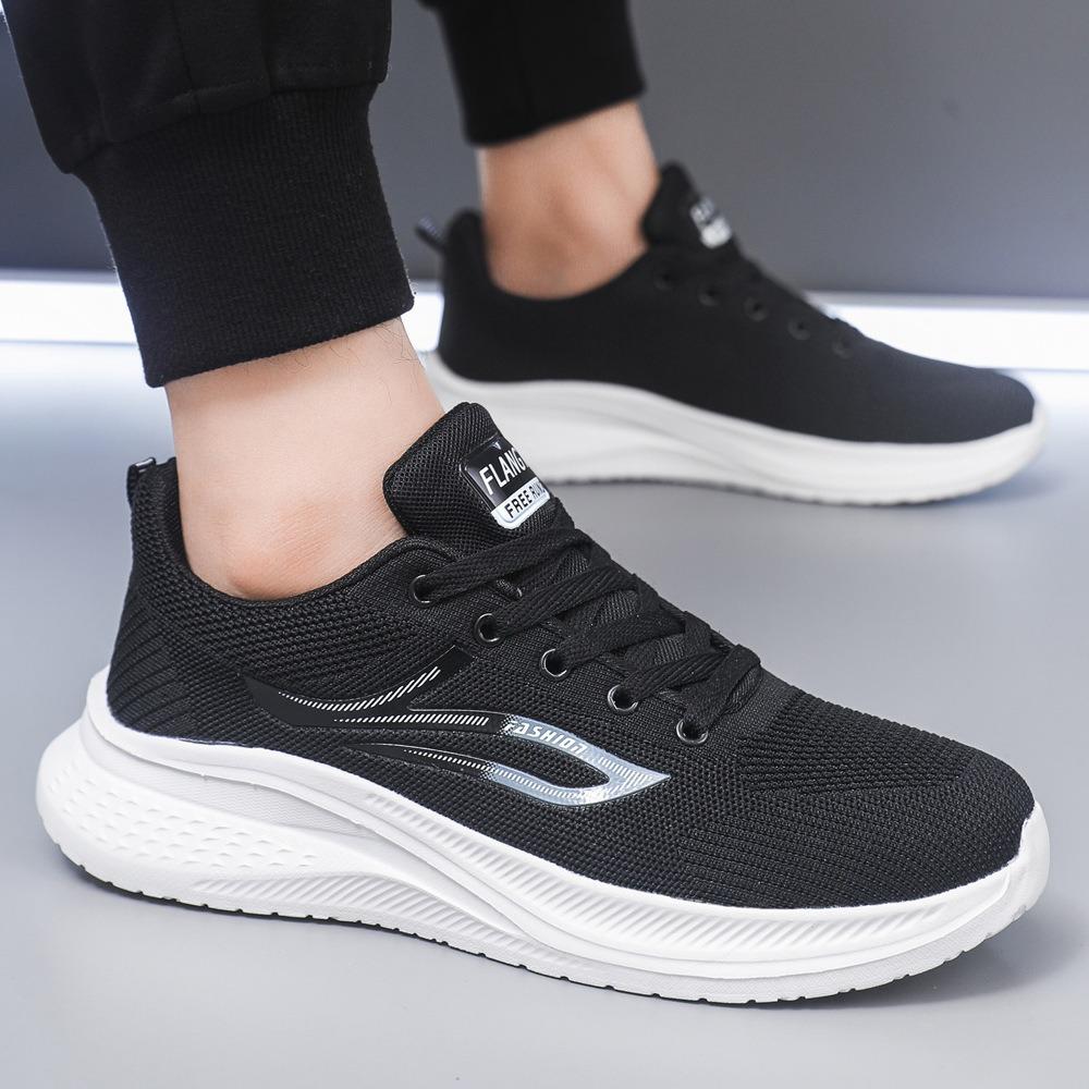 Men's Shoes Spring and Autumn New Simple Single Shoes Versatile Casual Shoes Men's Soft-soled Lightweight Running Shoes Breathable Sports Shoes