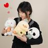 Plush Animals, Cuddly Stuffed Animals, Panda, Rabbit, Duck, Bear, Animal Family, Kids' Favorite, Birthday Gift, Interior Decor, Body Pillow, Fluffy,