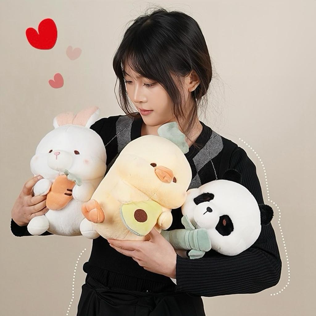 Plush Animals, Cuddly Stuffed Animals, Panda, Rabbit, Duck, Bear, Animal Family, Kids' Favorite, Birthday Gift, Interior Decor, Body Pillow, Fluffy,