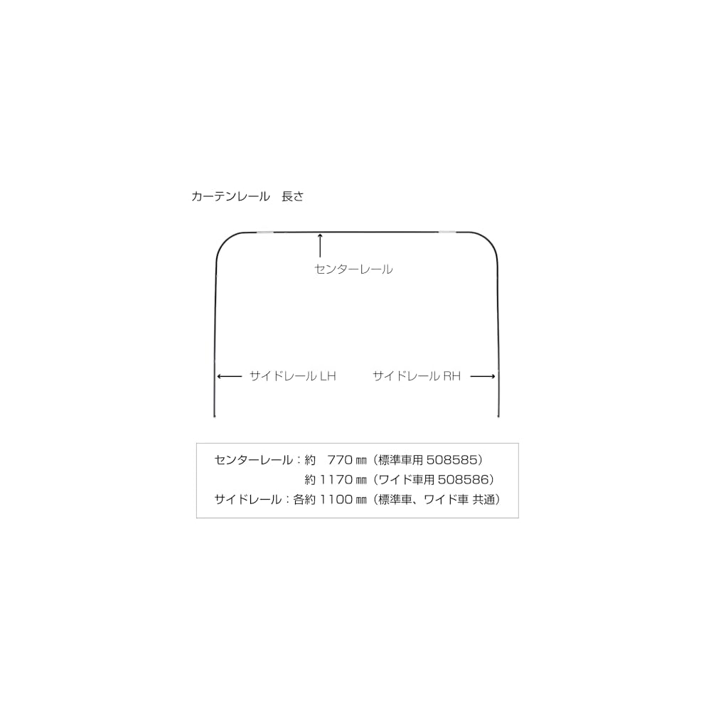 JET INOUE Round Curtain Rail for Canter Wide (508586)