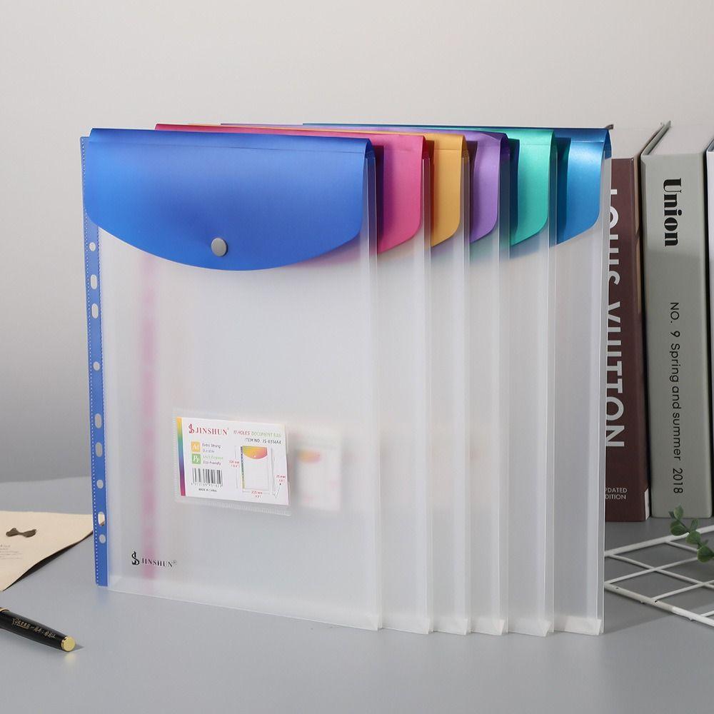 6 pcs Perfect PP Binder Folders Clear A4 Punched Pockets Large-Capacity Loose Leaf Label Loose-Leaf Home Office