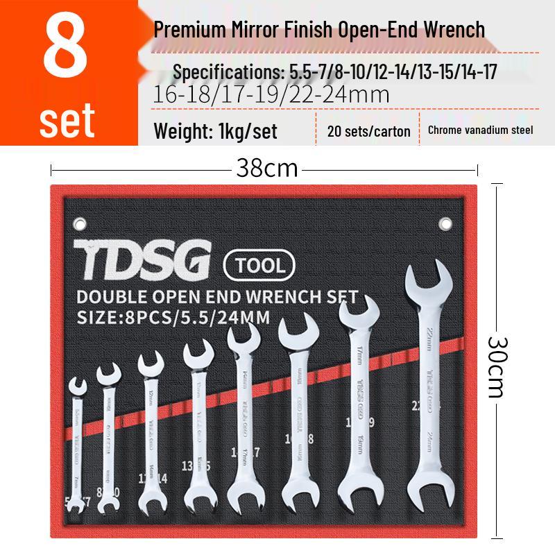 Heavy-Duty Double-Headed Open-End Wrench Set for Auto Repair - 14mm Fork Opening
