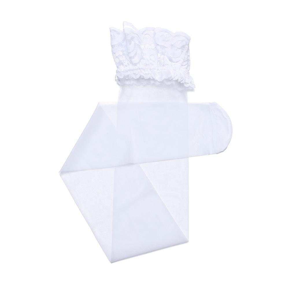 Sexy Black White Red Hosiery Rib Top Cuff Tights High Socks Transparent Silk Stocking