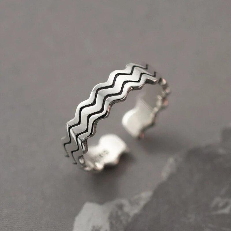 YIZIZAI Simple Make A Wish Matte Letter Ring for Women Men Retro Creative Opening Silver Color Finger Rings Party Jewelry Gifts