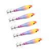 5Pcs Fishing Squid Jigs Saltwater Fishing Lures Squid Jigs Hook Soft Fishing Lures Luminously Blowing Tube Shrimp Lures