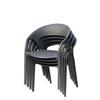 Modern Rattan-Style Stackable Outdoor Chair for Home, Balcony, or Courtyard Use